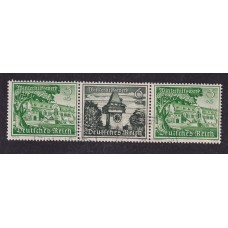 ALEMANIA 1939 ESTAMPILLAS SE-TENANT ZUSAMMENDRUCKE USADAS QUE SON MUCHO MAS ESCASAS MICHEL W139 8 EUROS